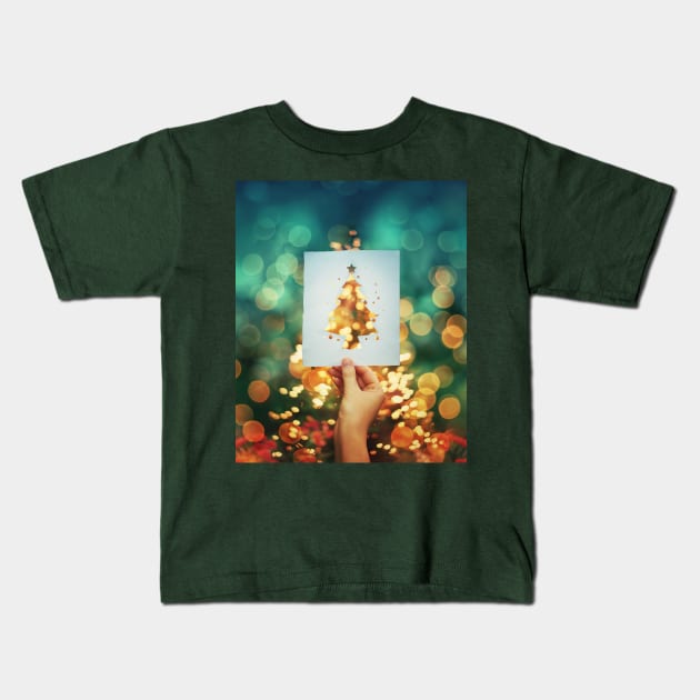 Christmas Tree Kids T-Shirt by 1STunningArt